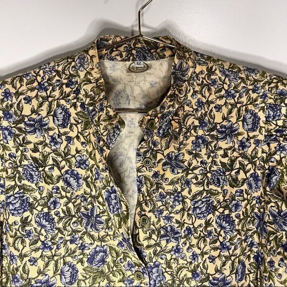 VINTAGE J. Jill Corduroy Floral Button Front Dress - Picture 9 of 14